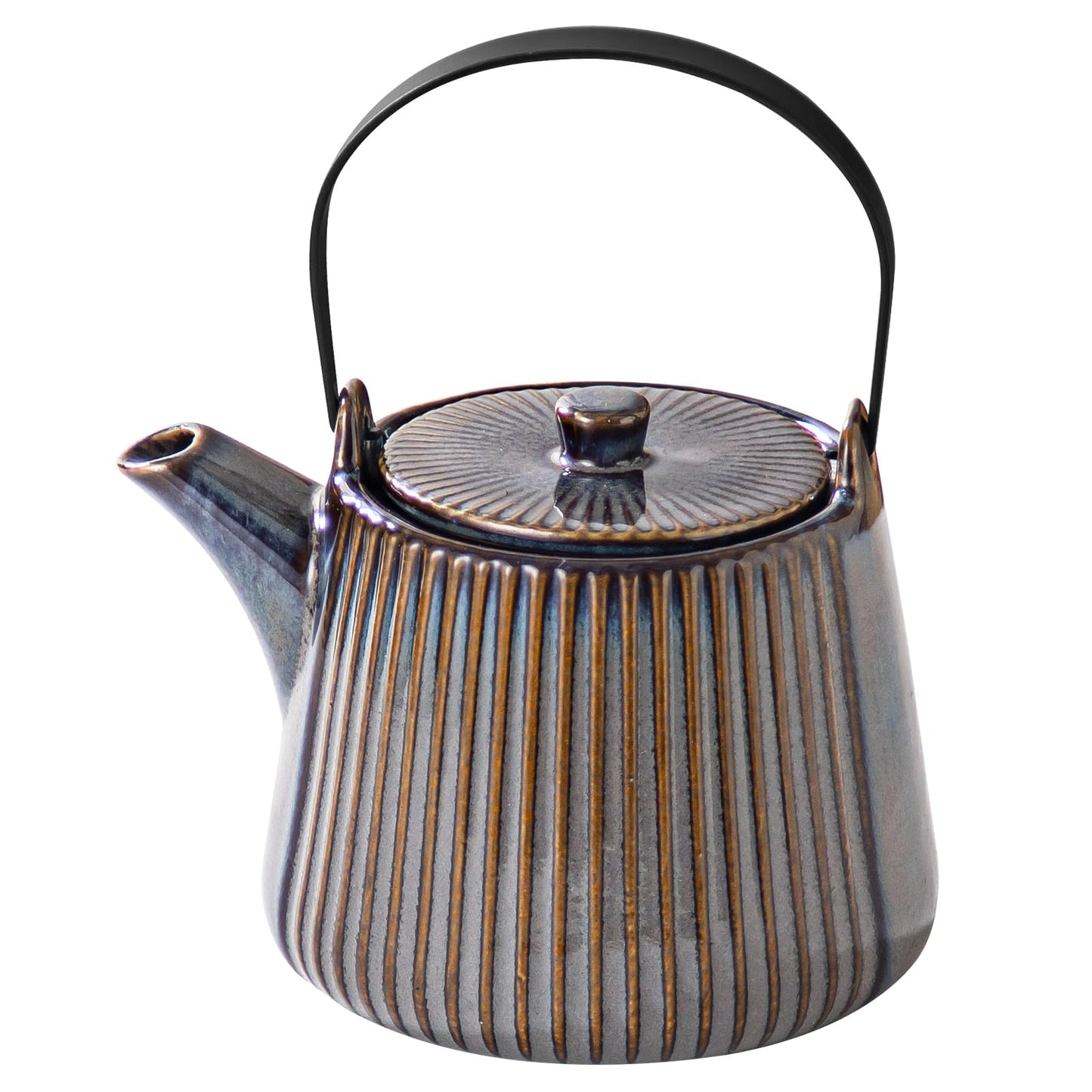 Ribbed Ceramic Teapot