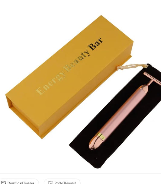 Electric Gold T-Bar Facial Massager