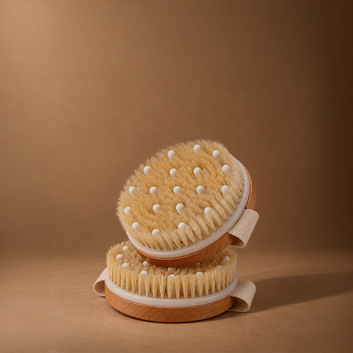 Round Natural Bristle Body Brush Set