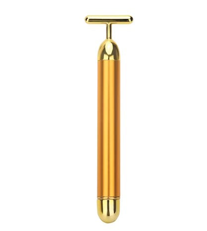 Electric Gold T-Bar Facial Massager